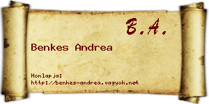 Benkes Andrea névjegykártya