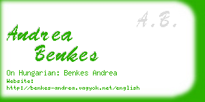 andrea benkes business card